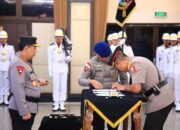 Polri Gelar Upacara Korps Raport Kenaikan Pangkat Pejabat Tinggi