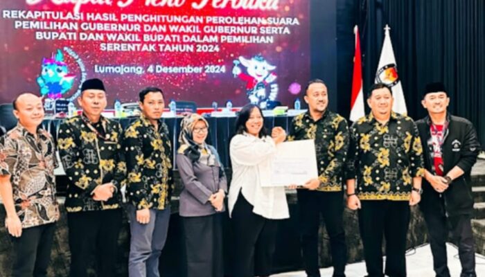 Selisih Suara 14.204, Pasangan Indah – Yudha Jadi Pemenang Pilkada Lumajang 2024