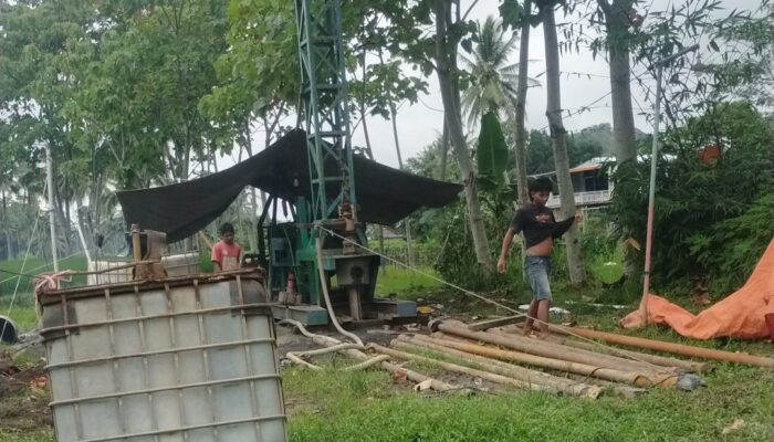 Proyek Pembangunan Sumur Bor di Desa Plalangan Kalisat Diduga Proyek Siluman, Ditengarai Dikerjakan Secara Sembunyi