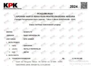 LHKPN KPK, Gunawan Kepala Kantor Perwakilan Bank Indonesia Jember Berharta Rp5,7 Miliar, Hutang Rp82 Juta