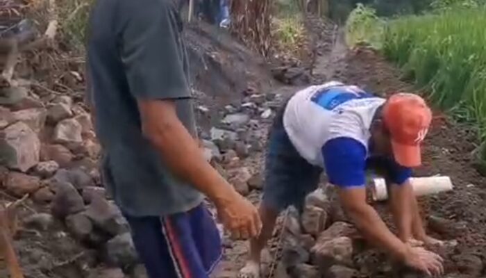 Proyek Saluran Irigasi Pu Pengairan Bayuwangi Ditengarai Ngawor dalam Pengerjaan, Diduga Pondasi Tak Digali