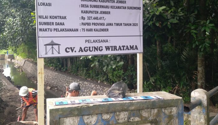 Proyek Pemprov Jatim Jaringan Irigasi DI Grogol Sukowono Jember Bebas Pengawasan, Tak Cantumkan Nomor Kontrak dan Konsultan Pengawas