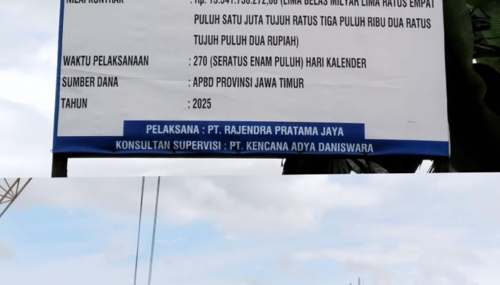 PT Rajendra Pratama Jaya Kontraktor Proyek Spillway Rp15,5 Miliar Ambrol di Jember, Prabowo: Inspektorat Sudah Turun