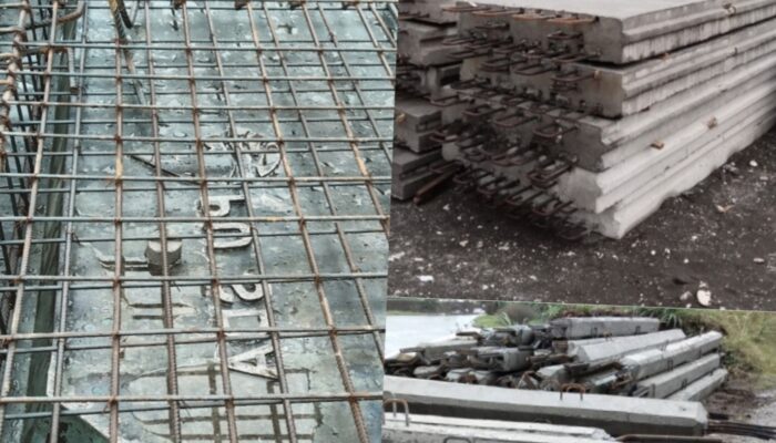 Bangunan Spillway Dam Tanggul Rp15,5 Miliar Panel Beton Dicetak di Lokasi Proyek, Pekerjaan Pembesian Disinyalir Meragukan