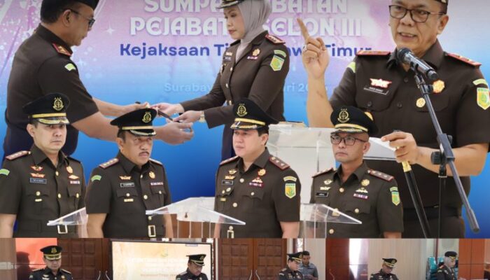 Pucuk Pimpinan Kejari Jember Resmi Berganti, Pelantikan Berlangsung di Kejati Jatim