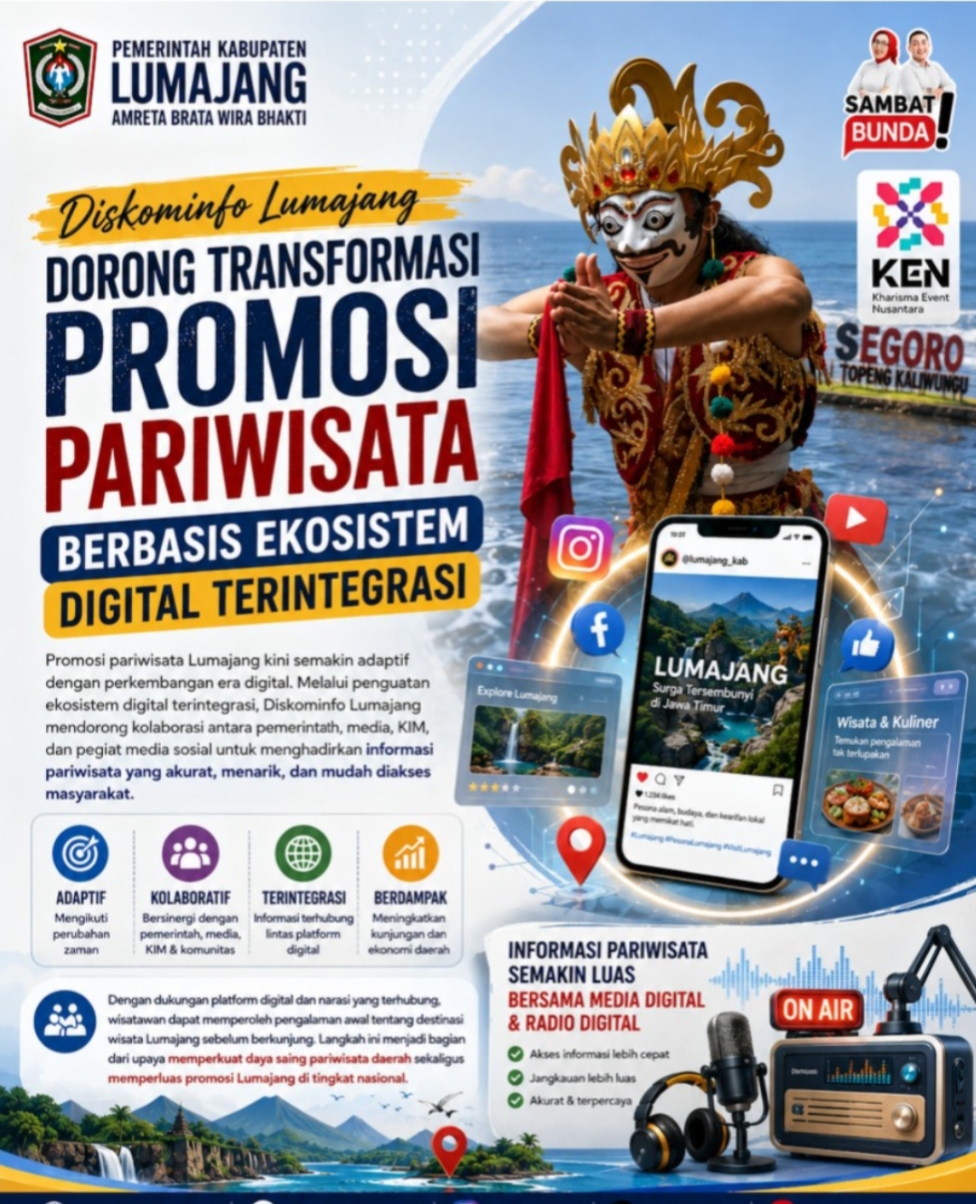Diskominfo Lumajang Perkuat Promosi Pariwisata Lewat Ekosistem Digital Terintegrasi