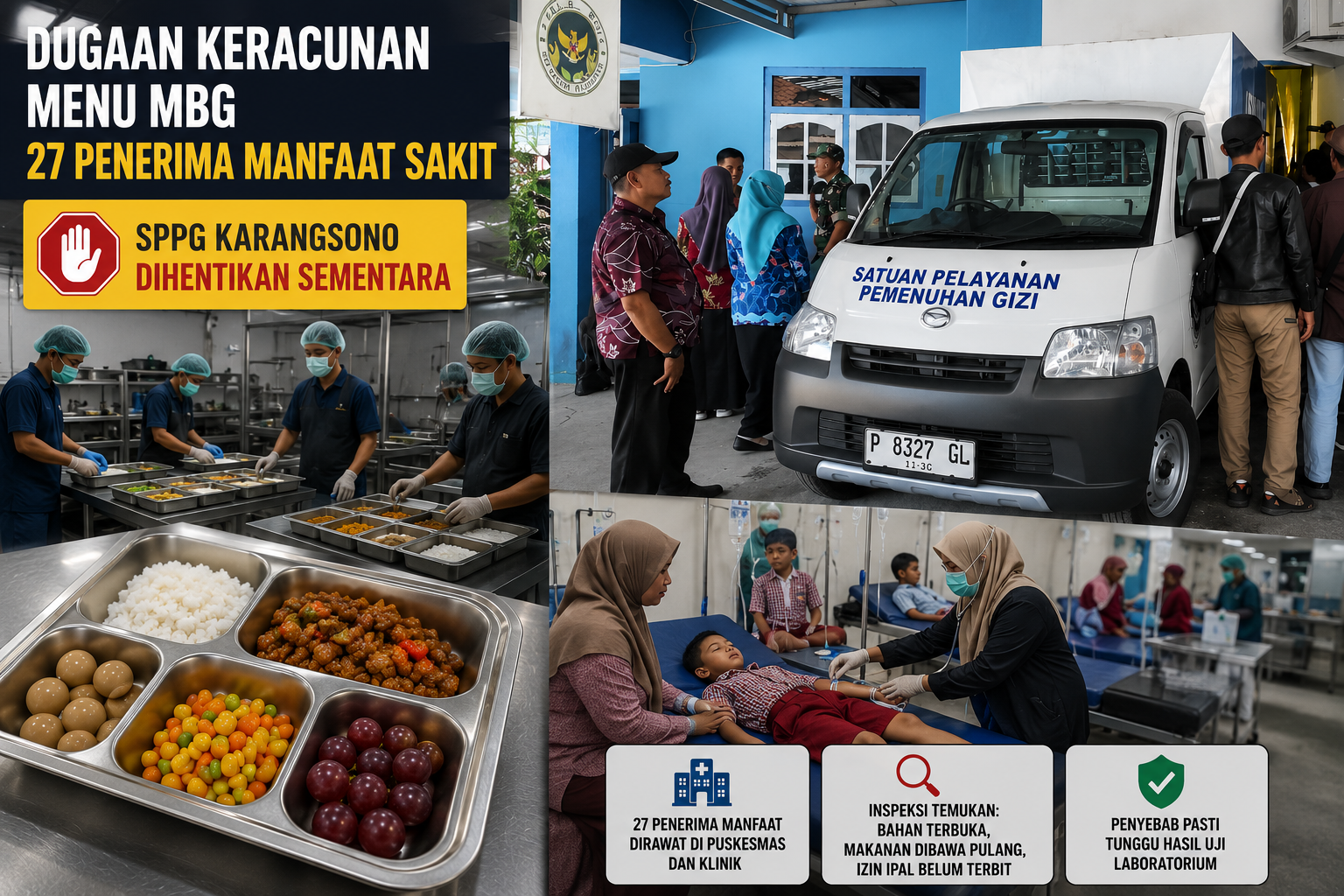 Menu MBG Bikin Puluhan Penerima Manfaat Sakit, SPPG Karangsono Jember Disetop
