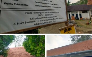 Revitalisasi SMPN 1 Sukowono Rp1,39 Miliar Diduga Lemah Pengawasan, Genteng Lama Dipakai, APD Pekerja Dipertanyakan