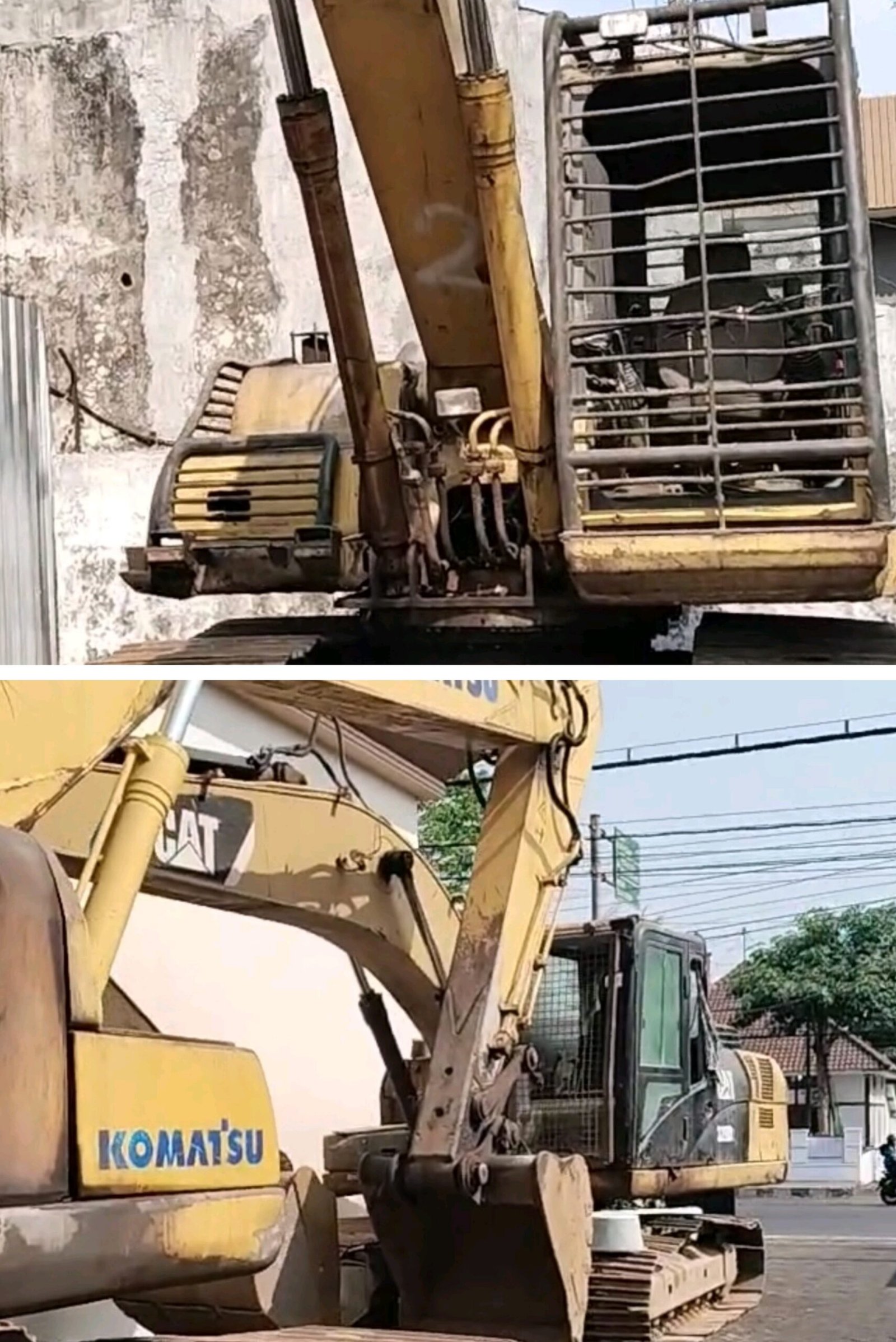 Terkait Tambang Ilegal, Tiga Ekskavator Terparkir di Gedung Kejari Jember