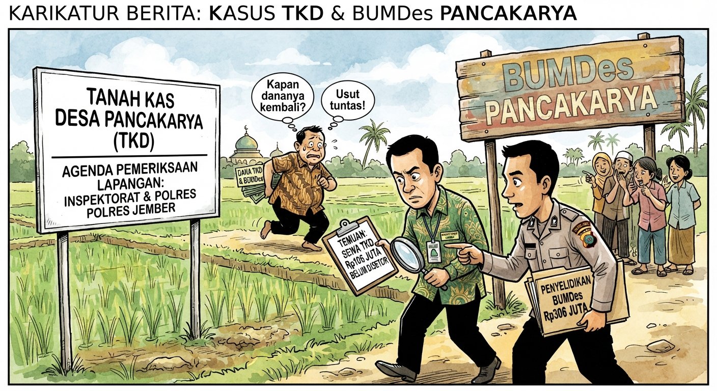 Kasus Sewa TKD Pancakarya, Inspektorat dan Polres Jember Agendakan Turun Lapangan, Dana BUMDes Ikut Disorot